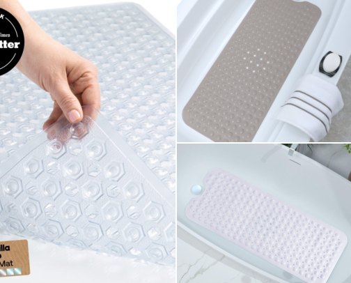 I Finally Found Bathroom Products That Stopped My Post-Shower Slip and Slide cover photo collage