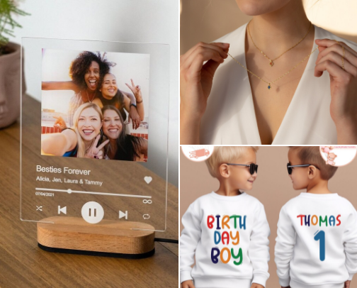 various kinds of gifts for birthdays cover photo collage
