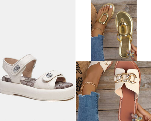 Women's sandals ✨️ cover photo collage