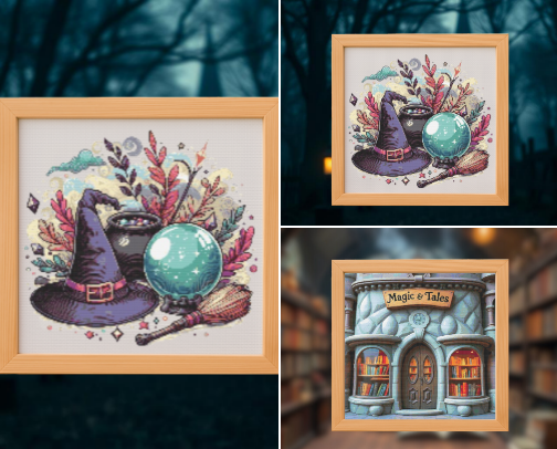 Fantasy Cross Stitch Pattenrs cover photo collage