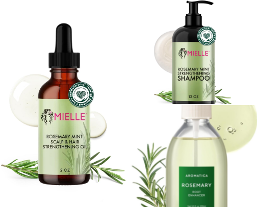 Hair Growth Oils, Serums & Supplements (Rosemary) cover photo collage