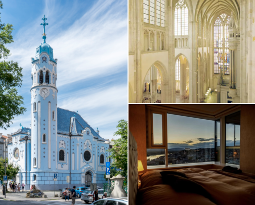 A hotel stay I’d love to come back to, Bratislava Strolls, Blue Churches, Views and Cozy Stays cover photo collage