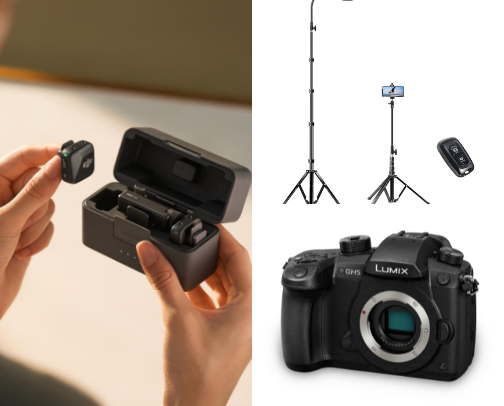 Content equipment cover photo collage