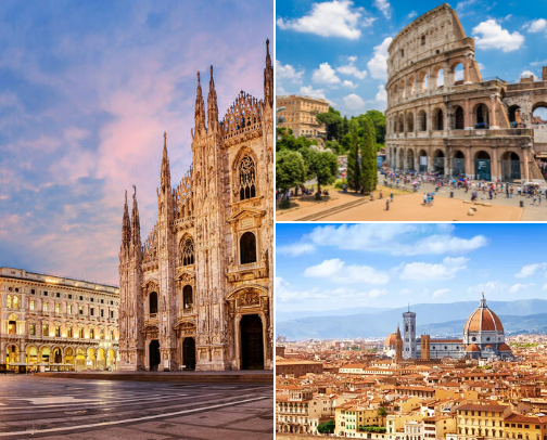 Most beautiful cities to visit in Italy🇮🇹 cover photo collage