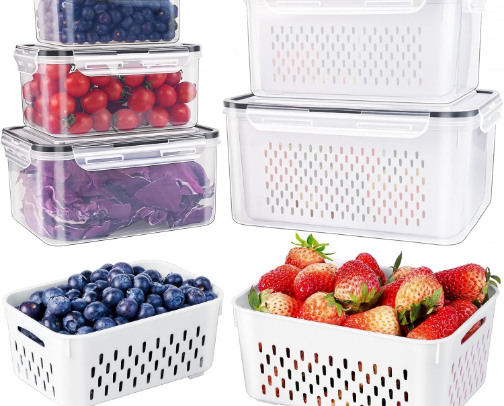 My favorite organization items for refrigerator cover photo collage