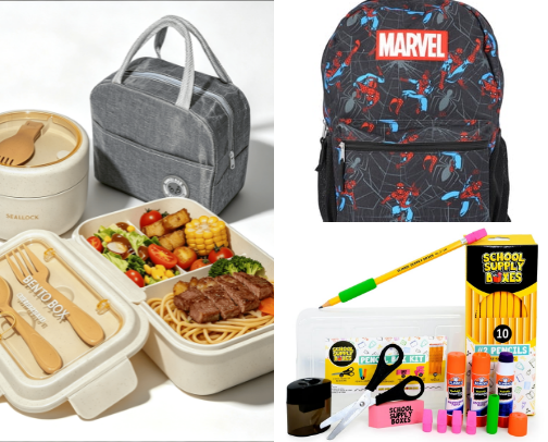Last minute back to school must haves for the whole family 💰 🏫 📏 🍎 cover photo collage