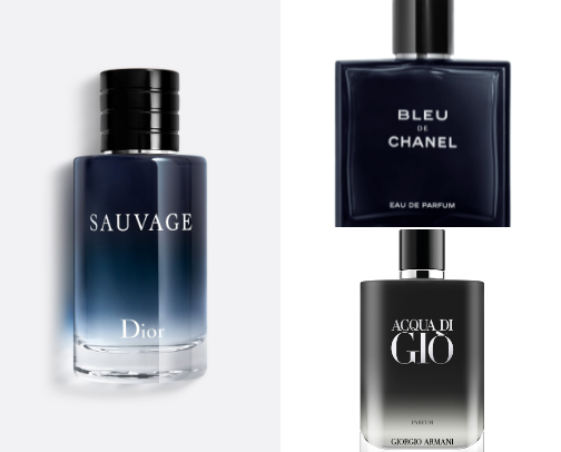 Fragrances for Men: “Bold Notes. Strong Presence. cover photo collage