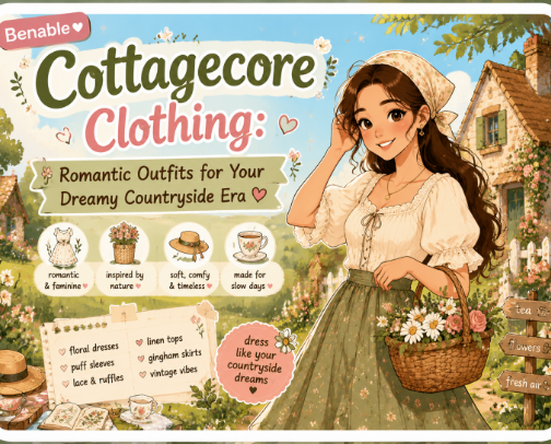 Cottagecore Clothing: Romantic Outfits for Your Dreamy Countryside Era cover photo collage