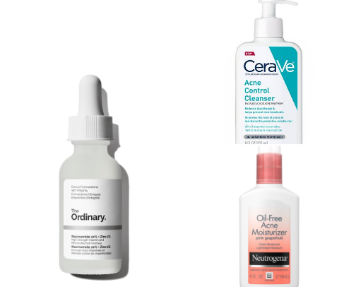 Affordable skincare for acne prone skin cover photo collage
