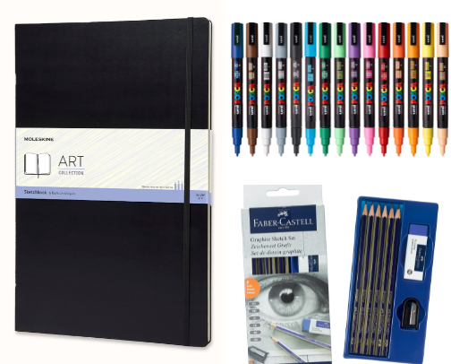 Beginner Art Supplies cover photo collage