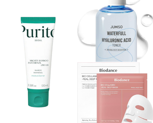 Amazing skincare gems for Glowy, Glass skin effect ✅ SCHOOL air can’t ruin this skincare effect. These products are so worth!! 😩 cover photo collage