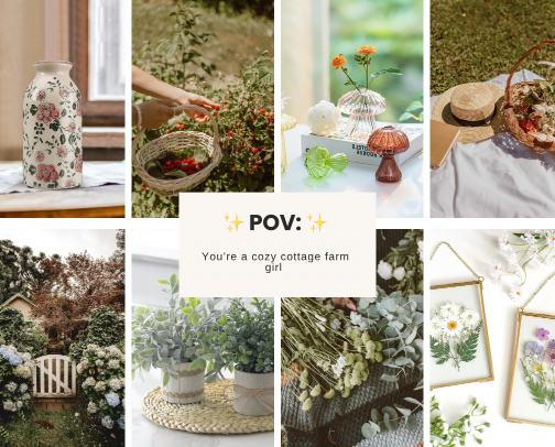 𝐩𝐨𝐯: 𝐲𝐨𝐮’𝐫𝐞 𝐚 𝐜𝐨𝐳𝐲 𝐜𝐨𝐭𝐭𝐚𝐠𝐞 𝐟𝐚𝐫𝐦 𝐠𝐢𝐫𝐥 🌻 cover photo collage