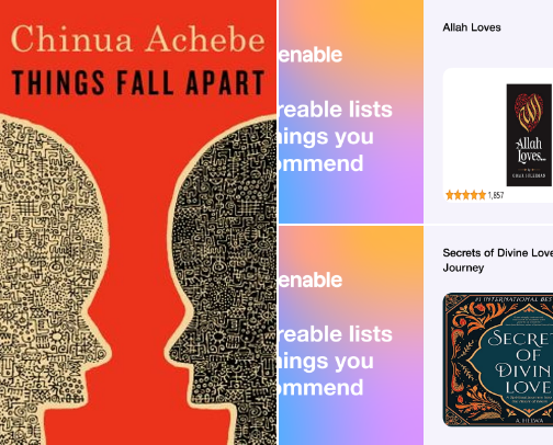 My favorite book recs cover photo collage