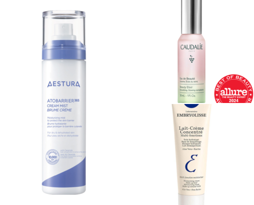Makeup base products for combination skin cover photo collage