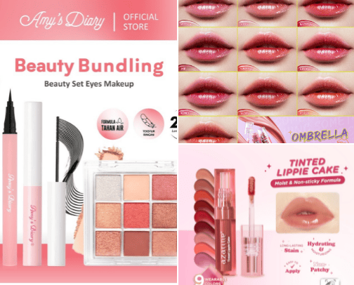 Skincare & make up cover photo collage