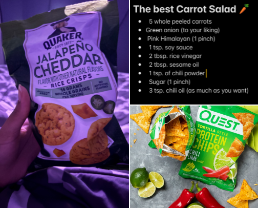 Weightloss snacks cover photo collage