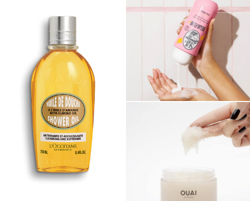 My everything shower + hair essentials 🛁👱🏻‍♀️ cover photo collage