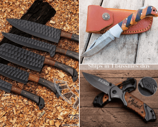 Handmade Knifes for better camping cover photo collage