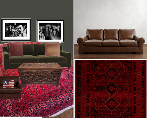 Ralph Lauren Inspired Man Cave cover photo collage