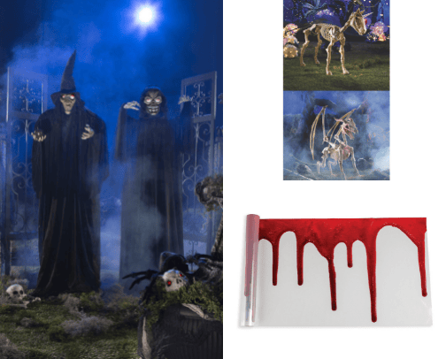 Creepy Halloween Decorations cover photo collage