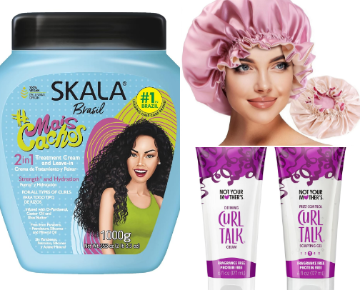 Curl Products cover photo collage