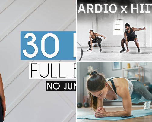 High quality at home work out videos cover photo collage