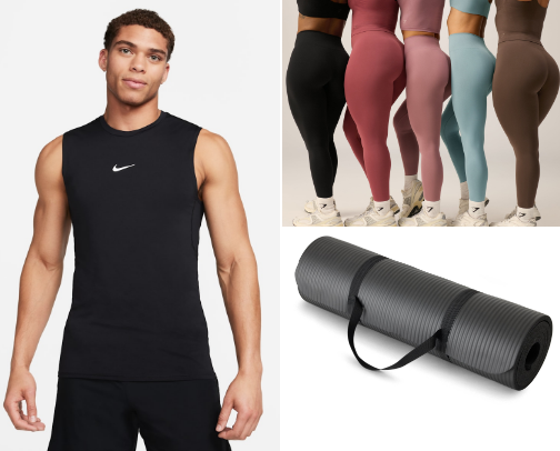 Fitness Finds- at home or the gym. cover photo collage