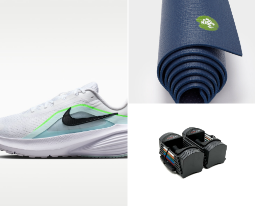 FITNESS GEARS AND ESSENTIALS cover photo collage