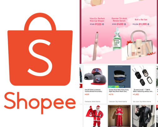 Shoppee online shop cover photo collage