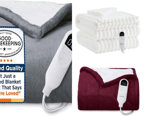 Bedsure Cozy Winter Collection Electric Blanket, Soft Flannel Heated Blanket, Fast Heating & Heat Settings, GentleSoft™ & Reviews | Wayfair cover photo collage