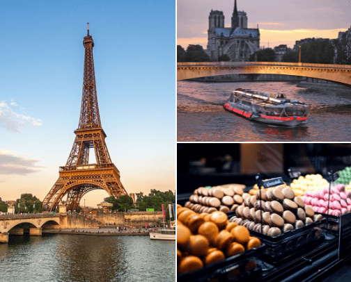 Paris, France cover photo collage