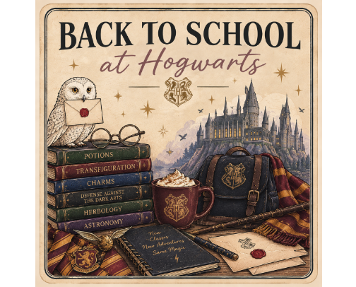 Back To School at Hogwarts cover photo collage