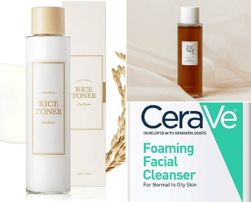 Skin care routine cover photo collage