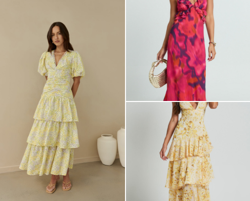 Spring/ garden wedding guest outfit cover photo collage
