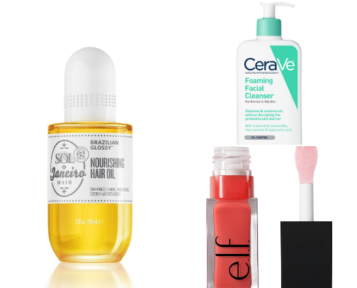 body/hair products cover photo collage