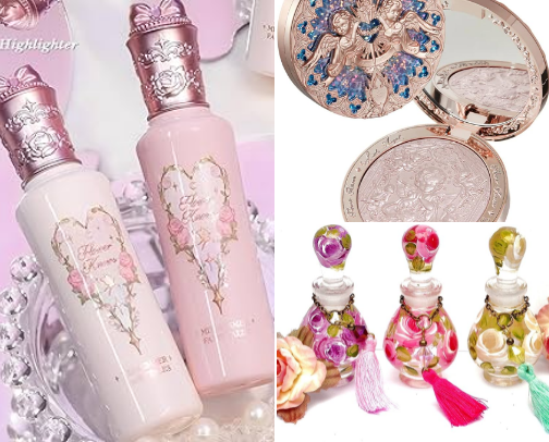The Whimsical Vanity: Fairytale Makeup Essentials cover photo collage