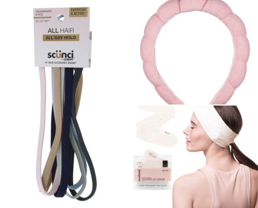 Headbands I Bought to Push Hair Back While Washing My Face That Actually Match My Outfits cover photo collage