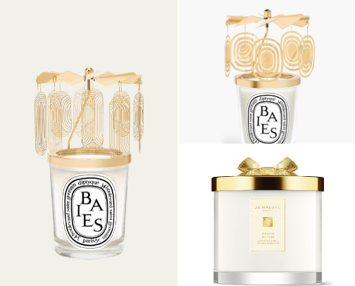 Holiday candle cover photo collage