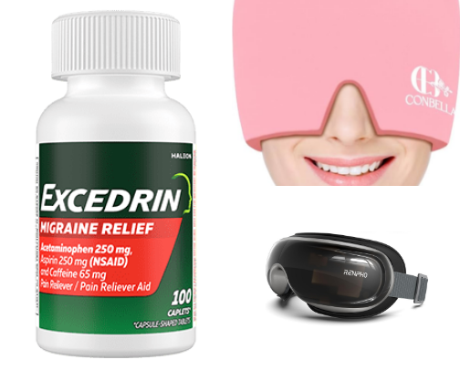 My highly recommended things to use for migraines! cover photo collage