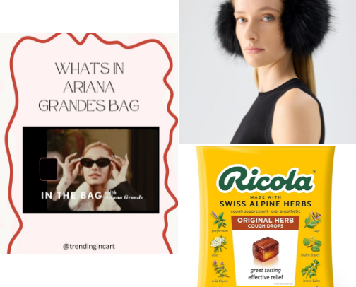 Ariana Grande What’s In My Bag cover photo collage