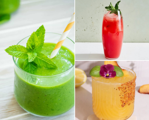 F A V O R I T E DRINKS AND REFRESHERS cover photo collage