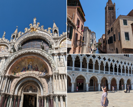 Venetian wonders in the city of canals cover photo collage