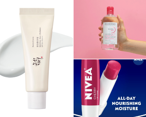 “8 Essential Toiletry Bag Products for Women (Skincare + Makeup + Travel Must-Haves)” cover photo collage