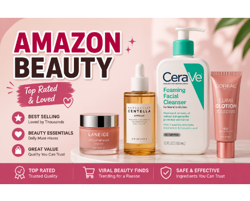 Amazon Beauty Favorites cover photo collage