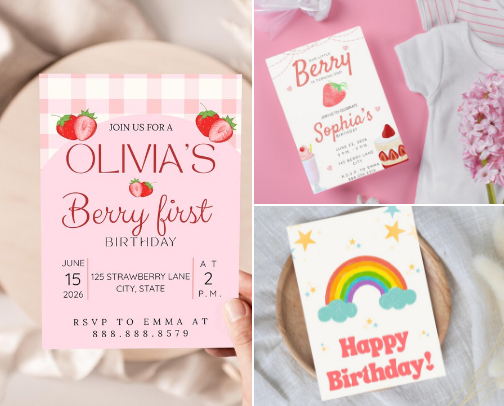 Birthday Card Templates cover photo collage