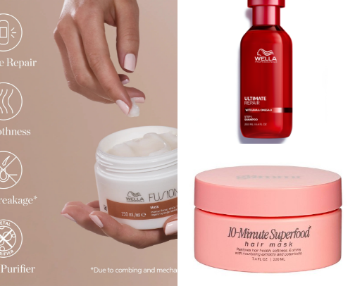 hair care routine cover photo collage