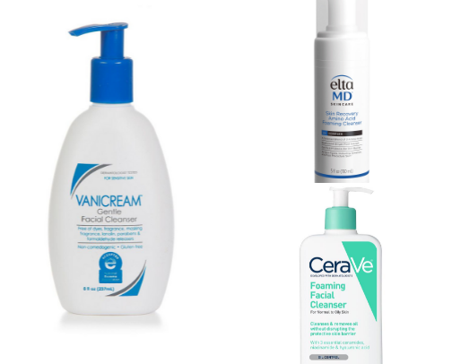 Skin care products cover photo collage