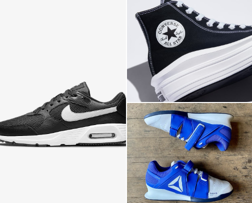 gym shoes cover photo collage