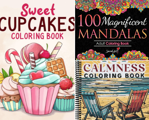 Amazing coloring books for both adults and kids🌸 cover photo collage