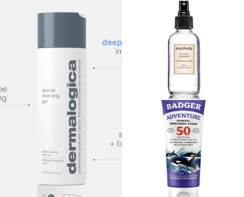 Skin Care Products I Love cover photo collage
